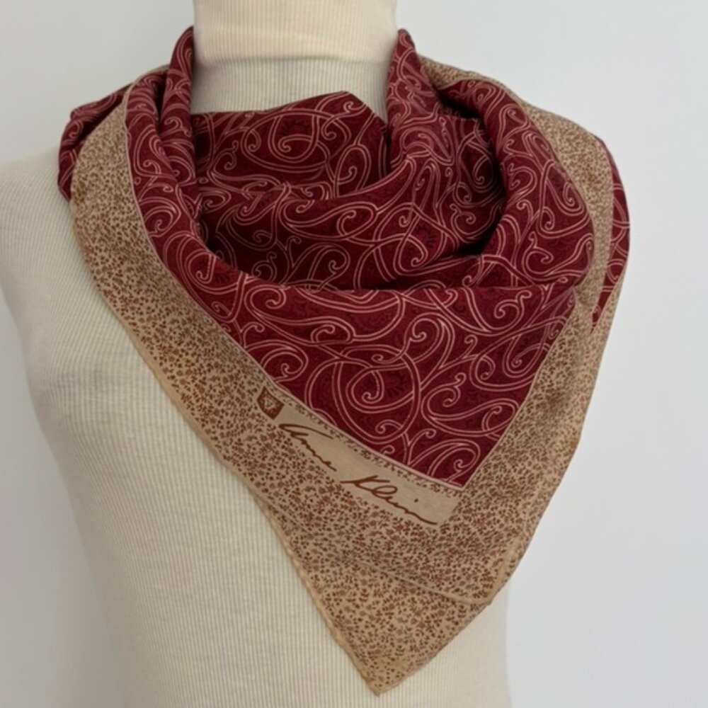 Vintage Anne Klein Geometric Print Scarf